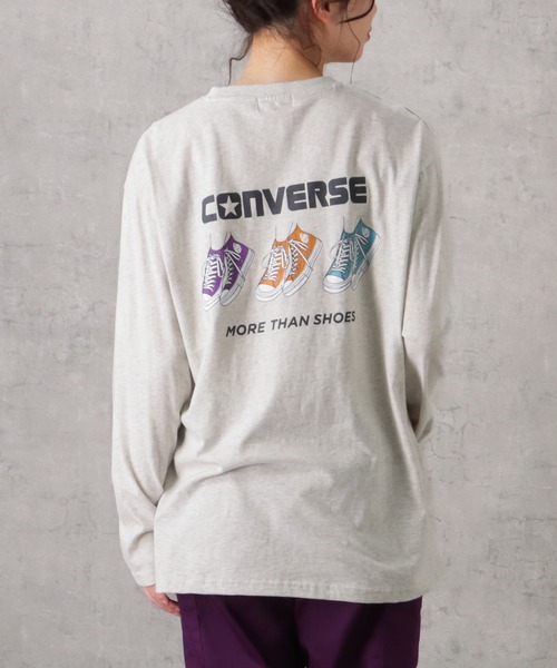 CONVERSE(コンバース)の「CONVERSE コンバース プリントロングスリーブTシャツ(Tシャツ/カットソー・レディース・ブルー/チャコール/グレー/ピンク/イエロー/ホワイト・M/L)」の3枚目の写真