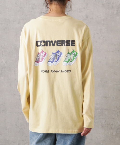 CONVERSE(コンバース)の「CONVERSE コンバース プリントロングスリーブTシャツ(Tシャツ/カットソー・レディース・ブルー/チャコール/グレー/ピンク/イエロー/ホワイト・M/L)」の5枚目の写真