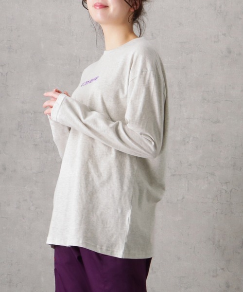 CONVERSE(コンバース)の「CONVERSE コンバース プリントロングスリーブTシャツ(Tシャツ/カットソー・レディース・ブルー/チャコール/グレー/ピンク/イエロー/ホワイト・M/L)」の14枚目の写真