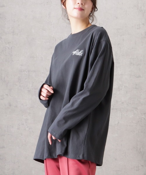 CONVERSE(コンバース)の「CONVERSE コンバース プリントロングスリーブTシャツ(Tシャツ/カットソー・レディース・ブルー/チャコール/グレー/ピンク/イエロー/ホワイト・M/L)」の15枚目の写真