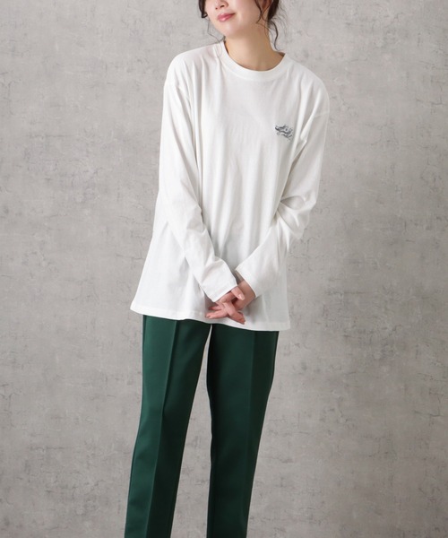 CONVERSE(コンバース)の「CONVERSE コンバース プリントロングスリーブTシャツ(Tシャツ/カットソー・レディース・ブルー/チャコール/グレー/ピンク/イエロー/ホワイト・M/L)」の19枚目の写真