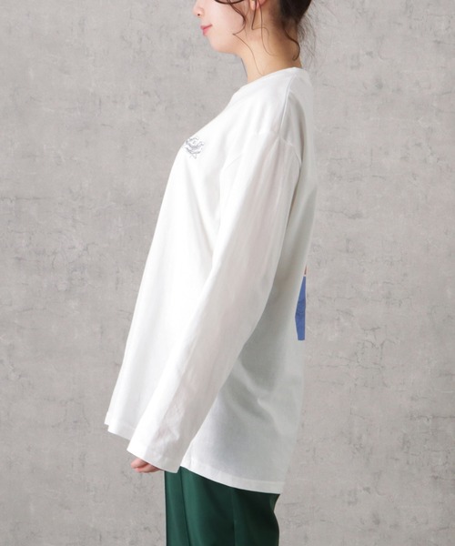 CONVERSE(コンバース)の「CONVERSE コンバース プリントロングスリーブTシャツ(Tシャツ/カットソー・レディース・ブルー/チャコール/グレー/ピンク/イエロー/ホワイト・M/L)」の20枚目の写真