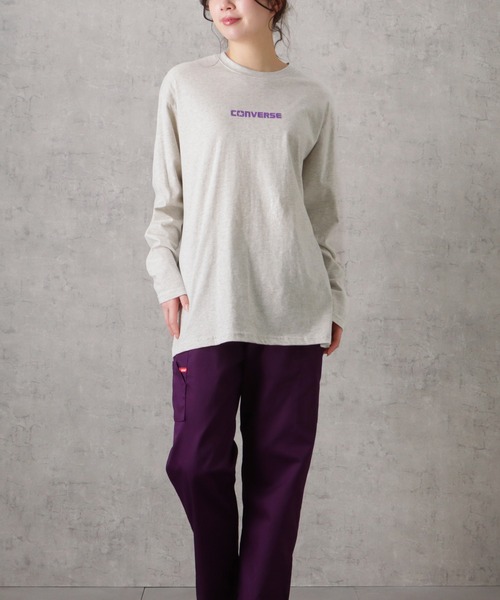 CONVERSE(コンバース)の「CONVERSE コンバース プリントロングスリーブTシャツ(Tシャツ/カットソー・レディース・ブルー/チャコール/グレー/ピンク/イエロー/ホワイト・M/L)」の21枚目の写真