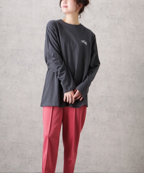 CONVERSE(コンバース)の「CONVERSE コンバース プリントロングスリーブTシャツ(Tシャツ/カットソー・レディース・ブルー/チャコール/グレー/ピンク/イエロー/ホワイト・M/L)」の22枚目の写真
