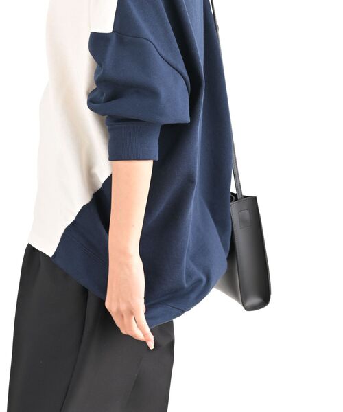 rps（アールピーエス）の「配色裏毛ルーズハイネックプルオーバー（スウェット・レディース・ブルー/アイボリー/ミント/マルチ・フリー）」の21枚目の写真