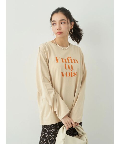 earth music&ecology(アースミュージックアンドエコロジー)の「enfin tu vois ロゴロンT(シャツ/ブラウス・レディース・ブラック/クリーム/オレンジ/ブルー・FREE)」の16枚目の写真