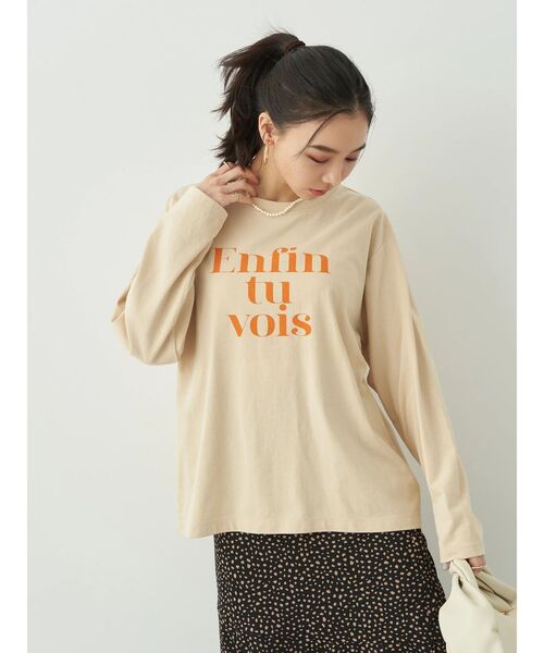 earth music&ecology(アースミュージックアンドエコロジー)の「enfin tu vois ロゴロンT(シャツ/ブラウス・レディース・ブラック/クリーム/オレンジ/ブルー・FREE)」の18枚目の写真