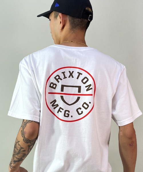 BRIXTON(ブリクストン)の「BRIXTON/ブリクストン オーバーサイズ バックプリントTシャツ/半袖Tシャツ 16493(Tシャツ/カットソー・メンズ・ホワイト/グリーン/ブラック・L/XL/M)」の2枚目の写真