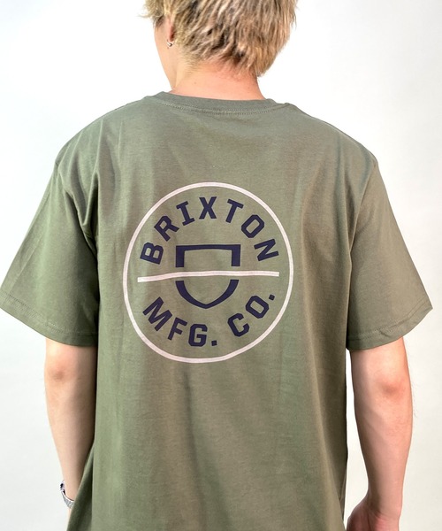 BRIXTON(ブリクストン)の「BRIXTON/ブリクストン オーバーサイズ バックプリントTシャツ/半袖Tシャツ 16493(Tシャツ/カットソー・メンズ・ホワイト/グリーン/ブラック・L/XL/M)」の3枚目の写真