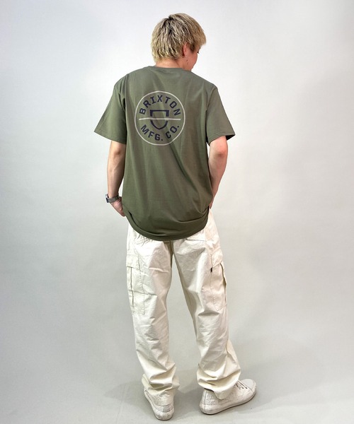 BRIXTON(ブリクストン)の「BRIXTON/ブリクストン オーバーサイズ バックプリントTシャツ/半袖Tシャツ 16493(Tシャツ/カットソー・メンズ・ホワイト/グリーン/ブラック・L/XL/M)」の7枚目の写真