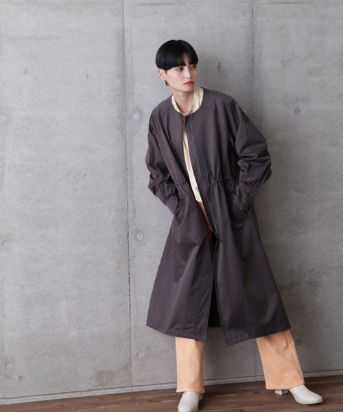 ROSE BUD(ローズバッド)の「ノーカラーコート(ノーカラーコート・レディース・ベージュ/ピンク/グレー・FREE)」の10枚目の写真