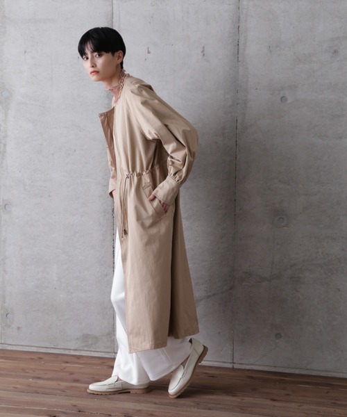 ROSE BUD(ローズバッド)の「ノーカラーコート(ノーカラーコート・レディース・ベージュ/ピンク/グレー・FREE)」の15枚目の写真