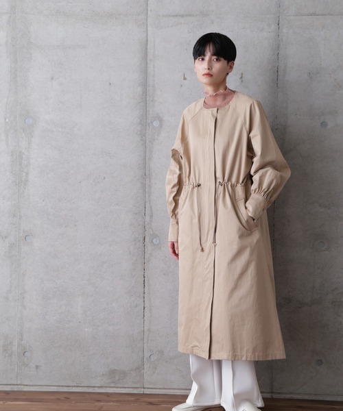 ROSE BUD(ローズバッド)の「ノーカラーコート(ノーカラーコート・レディース・ベージュ/ピンク/グレー・FREE)」の17枚目の写真