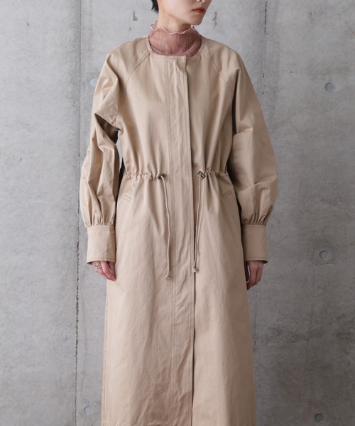 ROSE BUD(ローズバッド)の「ノーカラーコート(ノーカラーコート・レディース・ベージュ/ピンク/グレー・FREE)」の18枚目の写真