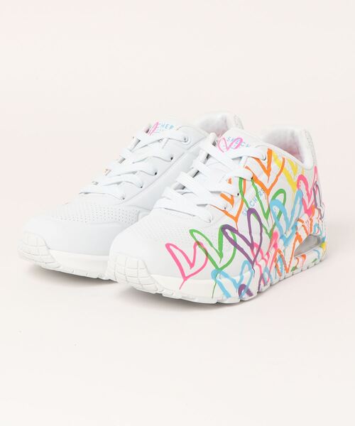 スケッチャーズ UNO SPREAD THE LOVE コラボ エアクッション SKECHERS スケッチャーズ スニーカー レディース UNO SPREAD THE