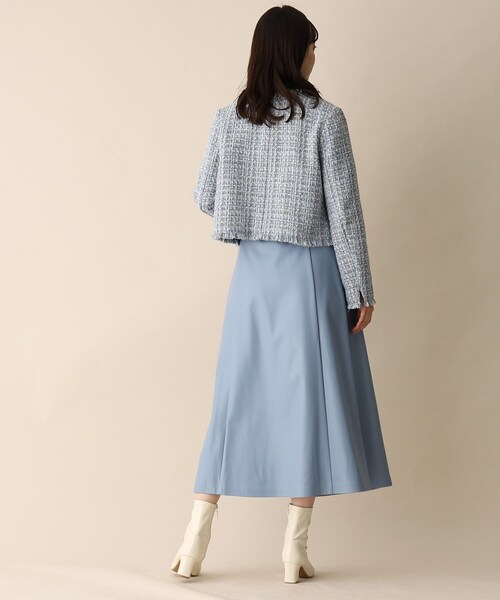 OPAQUE.CLIP（オペークドットクリップ）の「◆ファンシーツイードジャケット（ノーカラージャケット・レディース・ブルー系8/ピンク系8・38）」の15枚目の写真
