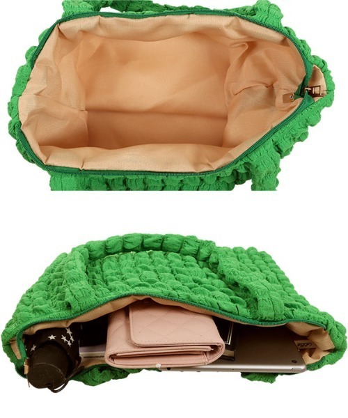 KOBE LETTUCE（コウベレタス）の「ぽこぽこトートバッグ（トートバッグ・レディース・ホワイト/ピンク/グリーン・FREE）」の11枚目の写真