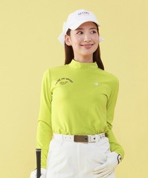 長袖モックネックシャツ 吸汗速乾 UVカット レディース ゴルフウエア