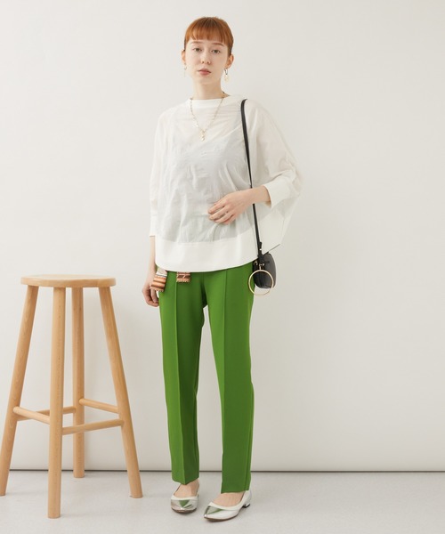 malla(マーラ)の「malla 短縮ドットプルオーバー(シャツ/ブラウス・レディース・ホワイト/ブルー・FREE)」の6枚目の写真