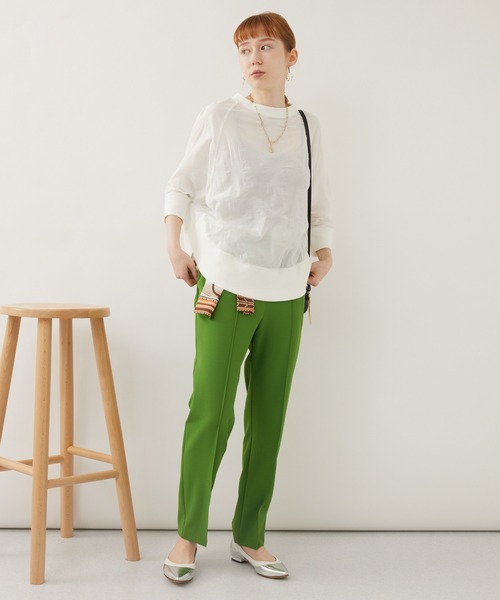 malla(マーラ)の「malla 短縮ドットプルオーバー(シャツ/ブラウス・レディース・ホワイト/ブルー・FREE)」の3枚目の写真