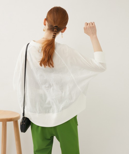 malla(マーラ)の「malla 短縮ドットプルオーバー(シャツ/ブラウス・レディース・ホワイト/ブルー・FREE)」の16枚目の写真