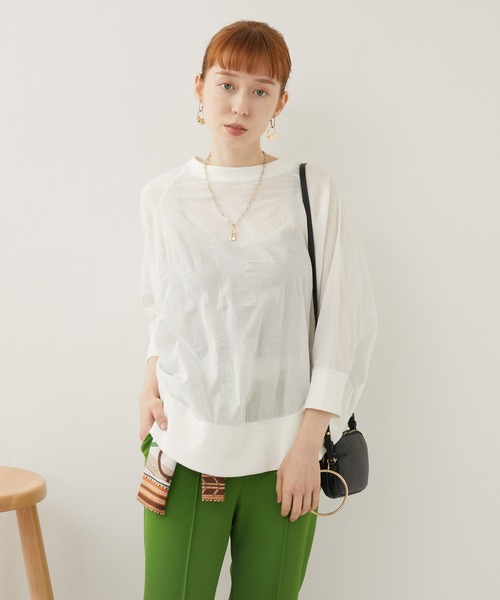 malla(マーラ)の「malla 短縮ドットプルオーバー(シャツ/ブラウス・レディース・ホワイト/ブルー・FREE)」の19枚目の写真