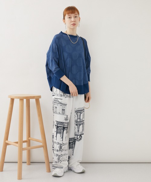 malla(マーラ)の「malla 短縮ドットプルオーバー(シャツ/ブラウス・レディース・ホワイト/ブルー・FREE)」の13枚目の写真