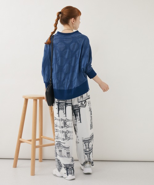 malla(マーラ)の「malla 短縮ドットプルオーバー(シャツ/ブラウス・レディース・ホワイト/ブルー・FREE)」の4枚目の写真