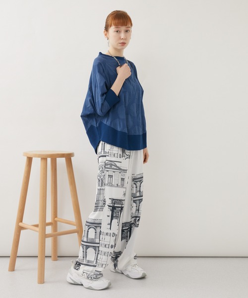 malla(マーラ)の「malla 短縮ドットプルオーバー(シャツ/ブラウス・レディース・ホワイト/ブルー・FREE)」の10枚目の写真