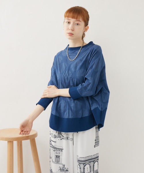 malla(マーラ)の「malla 短縮ドットプルオーバー(シャツ/ブラウス・レディース・ホワイト/ブルー・FREE)」の14枚目の写真