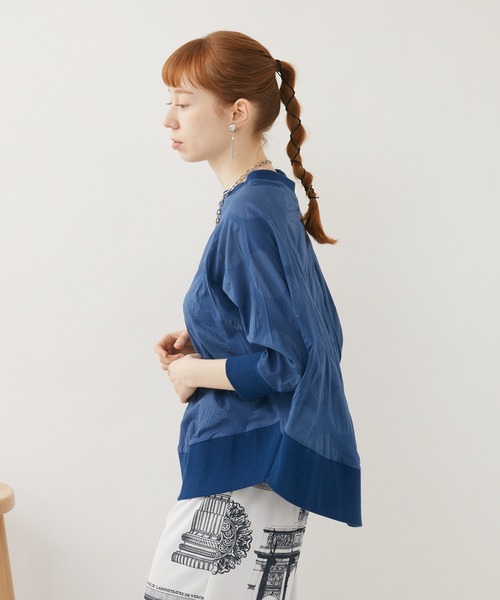 malla(マーラ)の「malla 短縮ドットプルオーバー(シャツ/ブラウス・レディース・ホワイト/ブルー・FREE)」の8枚目の写真