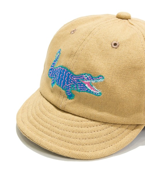 go slow caravan（ゴースローキャラバン）の「キャンバス刺繍 ショートブリムキャップ（キャップ・メンズ・サンドベージュ/ブルー系その他/カーキ/ブラック・FREE）」の3枚目の写真