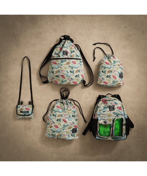 BREEZE（ブリーズ）の「福井県立恐竜博物館コラボ ナップサック（バックパック/リュック・キッズ・ブラック/ベージュ・FREE）」の5枚目の写真