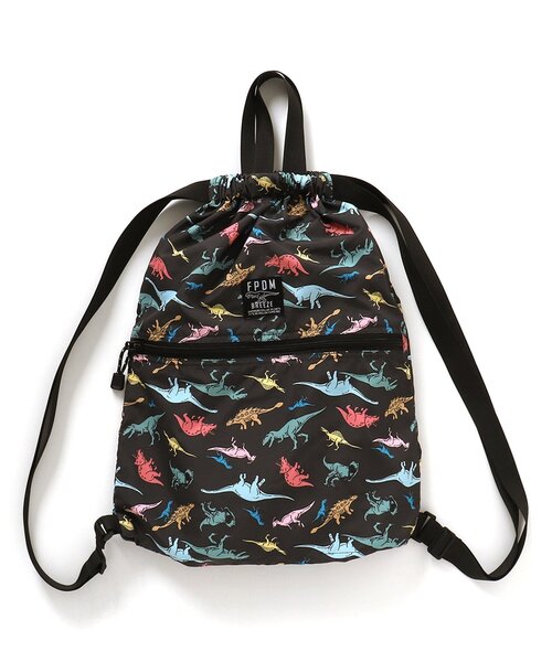 BREEZE（ブリーズ）の「福井県立恐竜博物館コラボ ナップサック（バックパック/リュック・キッズ・ブラック/ベージュ・FREE）」の9枚目の写真