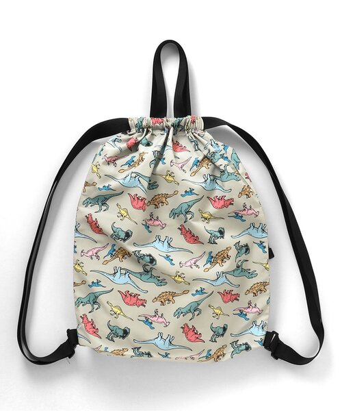 BREEZE（ブリーズ）の「福井県立恐竜博物館コラボ ナップサック（バックパック/リュック・キッズ・ブラック/ベージュ・FREE）」の8枚目の写真