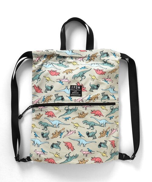 BREEZE（ブリーズ）の「福井県立恐竜博物館コラボ ナップサック（バックパック/リュック・キッズ・ブラック/ベージュ・FREE）」の11枚目の写真