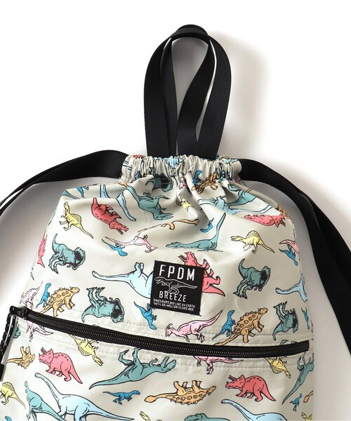 BREEZE（ブリーズ）の「福井県立恐竜博物館コラボ ナップサック（バックパック/リュック・キッズ・ブラック/ベージュ・FREE）」の13枚目の写真