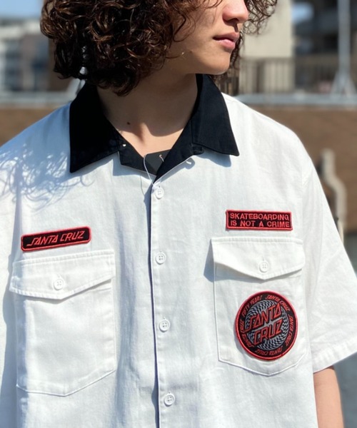 SANTA CRUZ（サンタクルーズ）の「【ムラサキスポーツ限定】SANTACRUZ/サンタクルーズ SC PATCHES WORK SHIRT シャツ 502231205（シャツ/ブラウス・メンズ・ブラック/ホワイト/ベージュ・M/L/XL）」の14枚目の写真