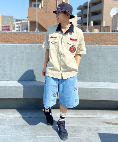 SANTA CRUZ（サンタクルーズ）の「【ムラサキスポーツ限定】SANTACRUZ/サンタクルーズ SC PATCHES WORK SHIRT シャツ 502231205（シャツ/ブラウス・メンズ・ブラック/ホワイト/ベージュ・M/L/XL）」の9枚目の写真