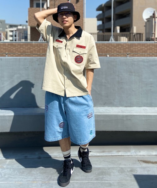 SANTA CRUZ（サンタクルーズ）の「【ムラサキスポーツ限定】SANTACRUZ/サンタクルーズ SC PATCHES WORK SHIRT シャツ 502231205（シャツ/ブラウス・メンズ・ブラック/ホワイト/ベージュ・M/L/XL）」の10枚目の写真
