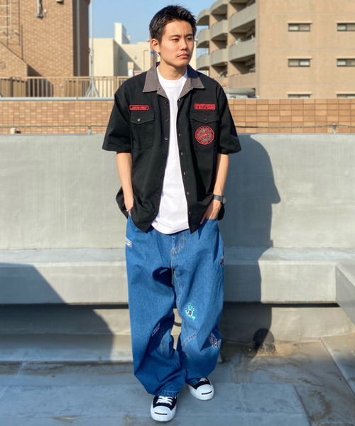 SANTA CRUZ（サンタクルーズ）の「【ムラサキスポーツ限定】SANTACRUZ/サンタクルーズ SC PATCHES WORK SHIRT シャツ 502231205（シャツ/ブラウス・メンズ・ブラック/ホワイト/ベージュ・M/L/XL）」の5枚目の写真