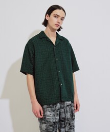 tk.TAKEO KIKUCHI | シャドウジャガードオープンカラーシャツ(シャツ/ブラウス)
