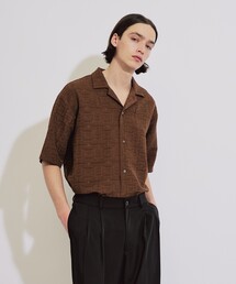 tk.TAKEO KIKUCHI | シャドウジャガードオープンカラーシャツ(シャツ/ブラウス)