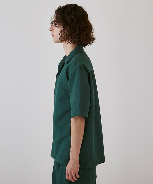 tk.TAKEO KIKUCHI(ティーケータケオキクチ)の「◆シャドウジャガードオープンカラーシャツ(シャツ/ブラウス・メンズ・オレンジ系その他5/ブラック系3/ダークグリーン系3・03/02)」の6枚目の写真