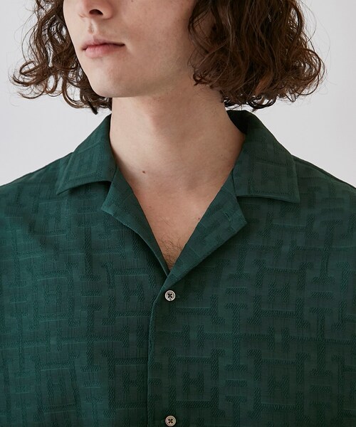 tk.TAKEO KIKUCHI(ティーケータケオキクチ)の「◆シャドウジャガードオープンカラーシャツ(シャツ/ブラウス・メンズ・オレンジ系その他5/ブラック系3/ダークグリーン系3・03/02)」の8枚目の写真