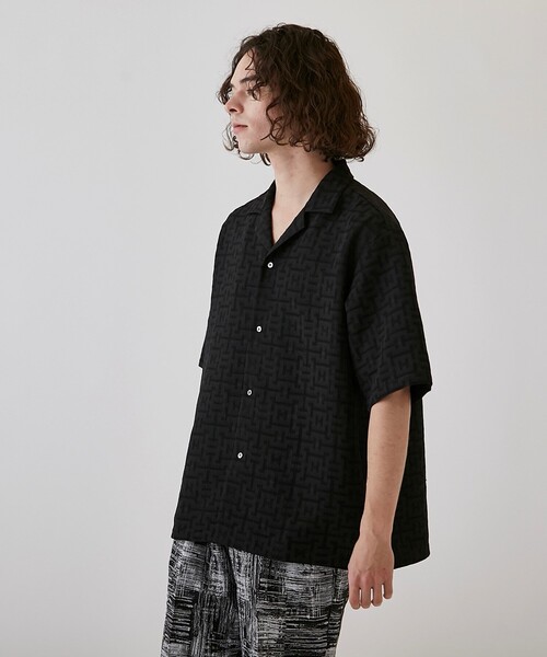 tk.TAKEO KIKUCHI(ティーケータケオキクチ)の「◆シャドウジャガードオープンカラーシャツ(シャツ/ブラウス・メンズ・オレンジ系その他5/ブラック系3/ダークグリーン系3・03/02)」の12枚目の写真