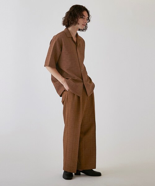 tk.TAKEO KIKUCHI(ティーケータケオキクチ)の「◆シャドウジャガードオープンカラーシャツ(シャツ/ブラウス・メンズ・オレンジ系その他5/ブラック系3/ダークグリーン系3・03/02)」の16枚目の写真