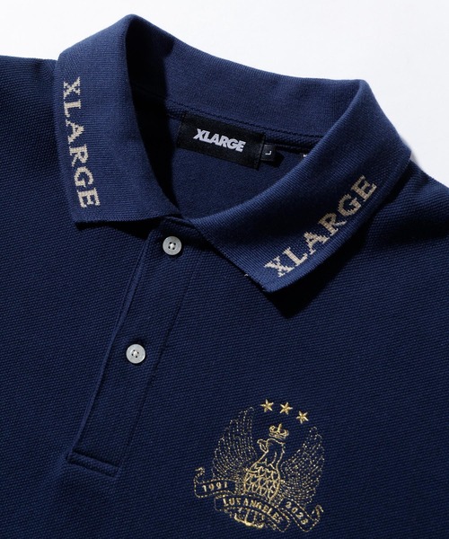 XLARGE(エクストララージ)の「JACQUARD LOGO POLO SHIRT(Tシャツ/カットソー・メンズ・ブラック/ホワイト/ネイビー・S/M/L/XL)」の5枚目の写真