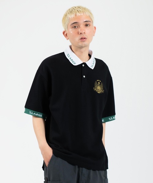 XLARGE(エクストララージ)の「JACQUARD LOGO POLO SHIRT(Tシャツ/カットソー・メンズ・ブラック/ホワイト/ネイビー・S/M/L/XL)」の12枚目の写真