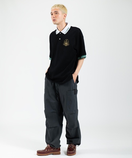 XLARGE(エクストララージ)の「JACQUARD LOGO POLO SHIRT(Tシャツ/カットソー・メンズ・ブラック/ホワイト/ネイビー・S/M/L/XL)」の13枚目の写真